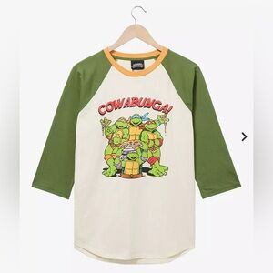 Teenage Mutant Ninja Turtles Cowabunga Raglan T-Shirt Women's Small